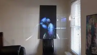OLED TV LIKE BLACK PROJECTION SCREEN DESIGN TO KILL WINDOW AMBIENT LIGHT
