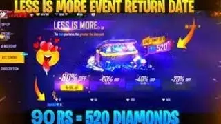 Less Is More.....😒💯 FREE FIRE LESS IS MORE EVENT IS BACK🤔 | 90RS-520💎😱 | Imposible🤯