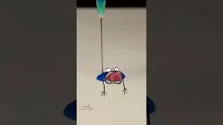 Life Doodles | Scary drop on a syringe 😂#lifedoodles #shorts #doodle #animation #doodles