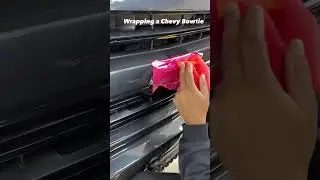 Wrapping a Chevy Bowtie #chevytrucks #trucks #wrap