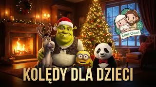 1h KOLĘDY DLA DZIECI 🎄 Zgadnij kto jest w oknie? (Minionki, Shrek, Panda) ❄️ Małe Owce