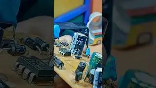 remove elco with solder wick #component #pcb #replacement