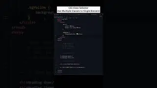 CSS Class Selectors: Applying Multiple Classes to Single HTML Element! #csstutorial #codewithmayur
