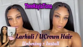 THEE BEST STRAIGHT HAIR EVER!! | Larhali (UCrown) Wig Unboxing + Install | KaylaTiona