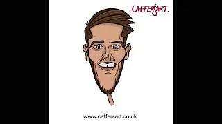Freddie Woodman Caricature Process - Caffer's Art
