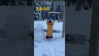 Play next to Snowman #snow #winter #games #kids #finland