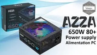 AZZA PSAZ 650 Вт ARGB NEW - Блок питания ПК 650 Вт 80+ Bronze RGB - Распаковка и запуск