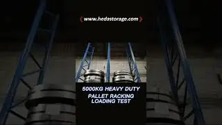 Warehouse heavy-duty pallet rack load-bearing test