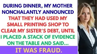 At Family Dinner My Parents Admitted They Sold My Print Shop To Erase My Older Sister&rsquo;s Debt. So I..
