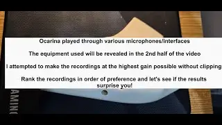 9 Budget Microphone/Interface comparisons for Ocarina