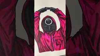 drawing the circle guard of squidgame #ardrawing