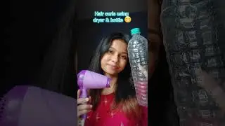 Easy Hair Curls Using Dryer & Bottle #shorts #youtubeshorts #viral