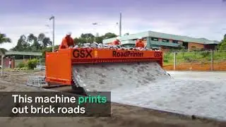 How the RPS6 Road Printer is laying bricks for road