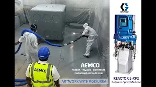 Polyurea sprayed on ARTWORK with GRACO Reactor E XP2_AEMCO