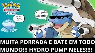 POKÉMON TCG POCKET: MEGA BLASTOISE ACERTA TUDO E TODOS!!! ENERGIZAÇÃO RÁPIDA COM JELLICENT!