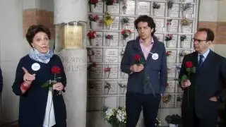 Immagini: 28 anni senza Enzo Tortora, la commemorazione al Cimitero Monumentale