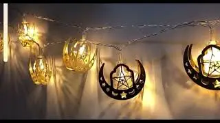 Светодиодные гирлянда в виде Луны и звезд#aliexpress .подписывайся на мой канал ))