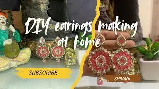 DIY kundan earrings making at home @DIYCraftyshivani #makingearrings #diy #handmade #earrings