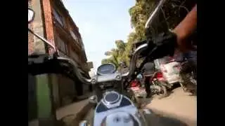 Riding Motorcycle in Kathmandu