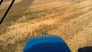 weaving stubble rake in chopped wheat straw