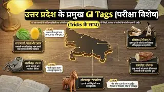उत्तर प्रदेश के प्रमुख GI Tags | UP GI Tags List with Tricks |UP Special UP Police, UPPSC, Lekhpal