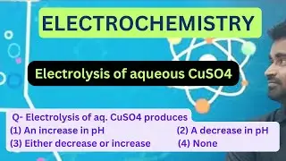 Electrolysis of aq.CuSO4 produces(1)increase pH(2)decrease pH(3)either decrease or increase(4)none
