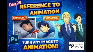 Day 20 | Animation By using Reference |Clip Studio Paint Course | LazyHK animation lab