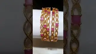 Ruby stone bangles