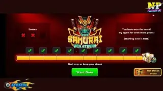 Epic game / first game completed the samurai win streak in 8 ball pool 🙂