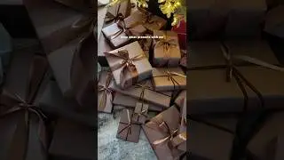 my theme this year was chocolate 🤎 #christmaswrapping #xmas #monochrome