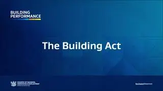 Building Code 101: The Building Act
