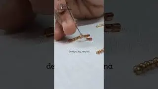 Cut beads stitch | aari work for beginners #shorts #youtube  #shortsvideo #aaribeadwork #aari #song