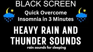 Continuous Night Rainfall in Darkness for Study and Peace 6 Hours 🌧📚