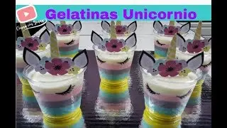 GELATINAS UNICORNIO / Gelatina del día de la niña. GELATINA DE UNICORNIO / Cocina con Jenny