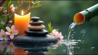 Relaxing Sleep Music with Bamboo Water Sound🌿Relaxing Sleep, Study & Calming Deep Relaxation,Yoga