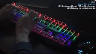 ABS vs PBT keycaps | Sound Test on E-Element K-9999