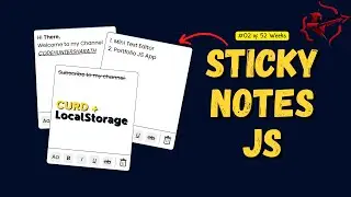 JavaScript Sticky Notes App with Mini Text Editor (Portfolio Project)