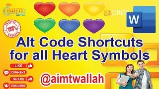 Alt code shortcuts for ❤️ heart symbols #computer #education #aimtwallah