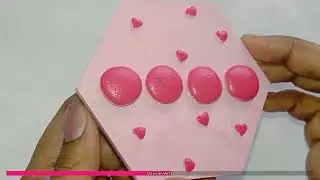 Hexagon Love Text Fridge Magnet | Easy Handmade Craft | valentine art | new | ytvideo | ytshorts 