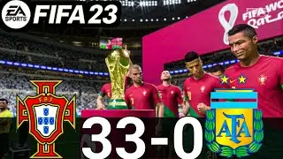 FIFA 23 - PORTUGAL 33-0 ARGENTINA- Ronaldo 20 Goals - FIFA World Cup Final - Gameplay [4K]PS5