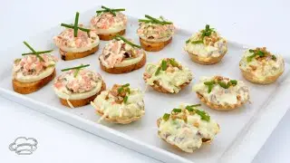 Recetas navideñas - Canapés de Salmón - ¡ASOMBROSOS! 😏 - como hacer canapes de salmon ahumado