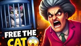 😨 Scary Teacher 3D Free the Cat Mission | Funny Horror Gameplay Hindi