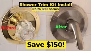 DIY Delta 600 Series Shower Trim Replacement &ndash; Easy Remodel Update to Save $$$