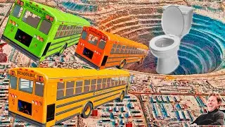 TOP 100 Bus Crash Compilation &ndash; BeamNG Drive School Bus Jumps & Crashes