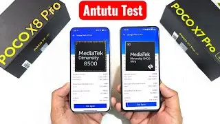 POCO X8 Pro vs X7 Pro Antutu Test Comparison 🔥🔥🔥 #pocox8pro #pocox7pro 