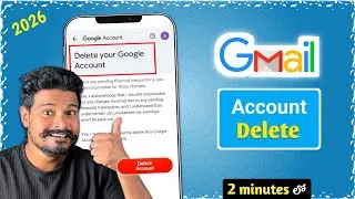 How to Delete Gmail Account 2026 ✅️| Telugu | How to Delete Google Account Permanently
