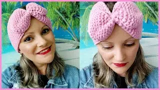 FAIXA DE TRICÔ COM LAÇO PARA CABELO | Fácil e Rápida (PASSO A PASSO) - Marcyh Moda