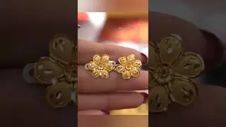 Gold earrings tops designs for daily use #earrings #shorts #viralshorts #ytshorts #shortsfeed