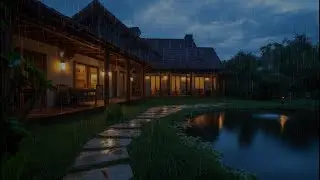 Soft Rain and Cricket Sounds | Deep, Restful Sleep with Gentle Rain and Night Crickets