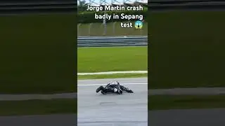 Jorge Martin crash badly in Sepang test !!!!! 😱😱😱 #motogp #jorgemartin #motosport